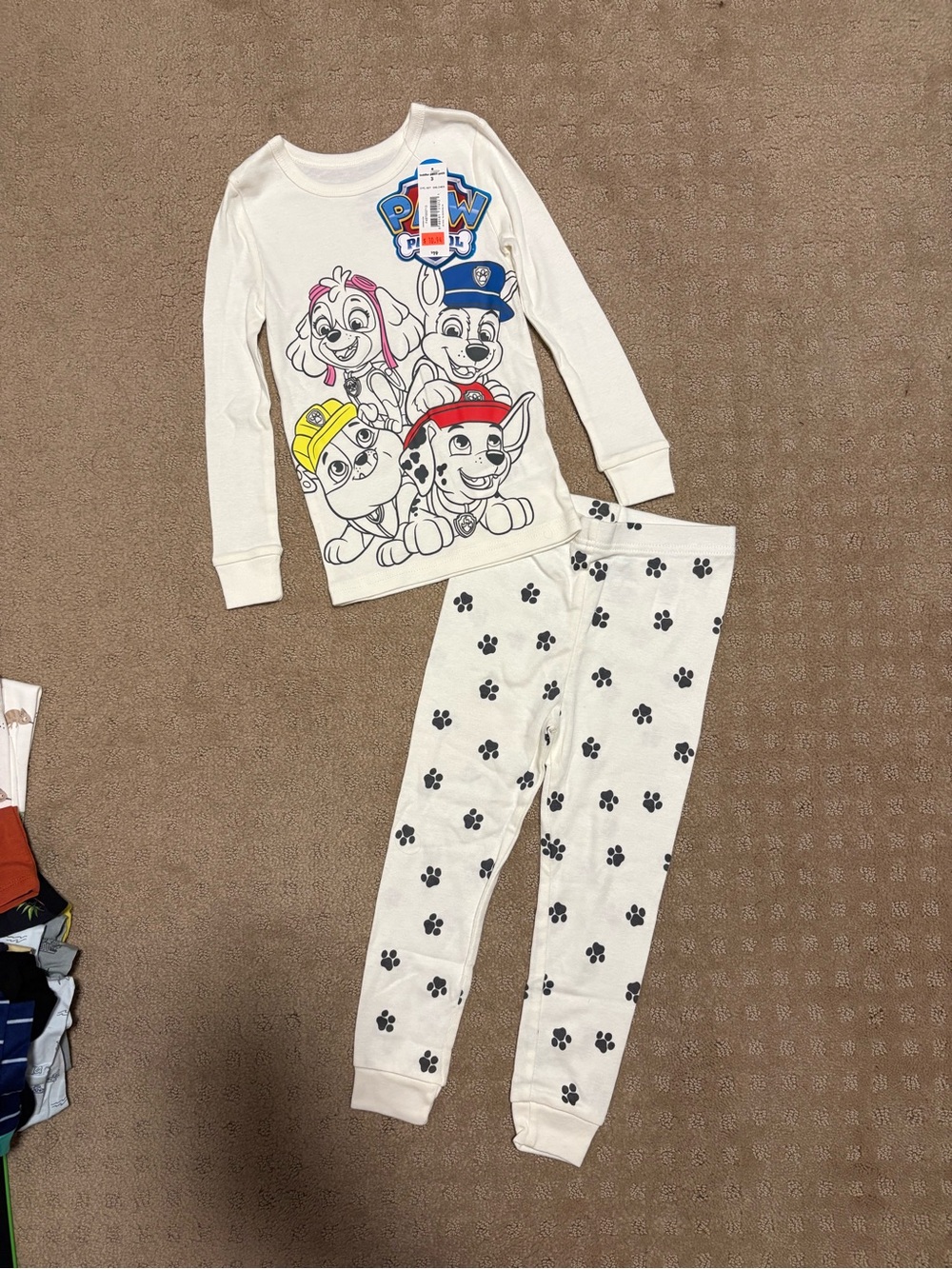 Paw Patrol Cream Long-Sleeve Pajama Set